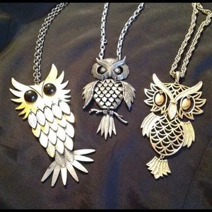 Vintage Owl Necklace Bundle